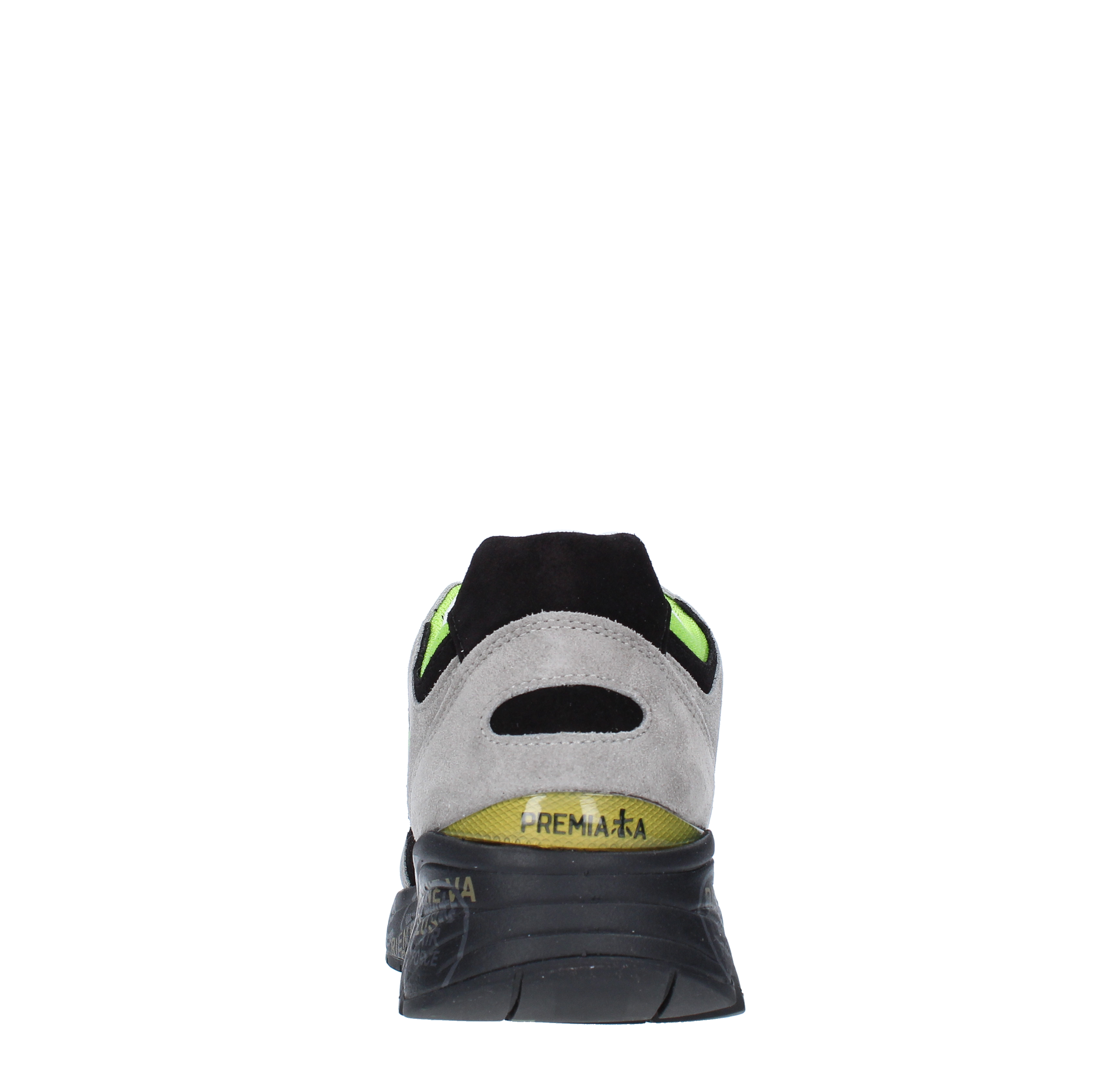 Sneakers in pelle tessuto e camoscio 