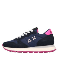 Sneakers in camoscio e tessuto 