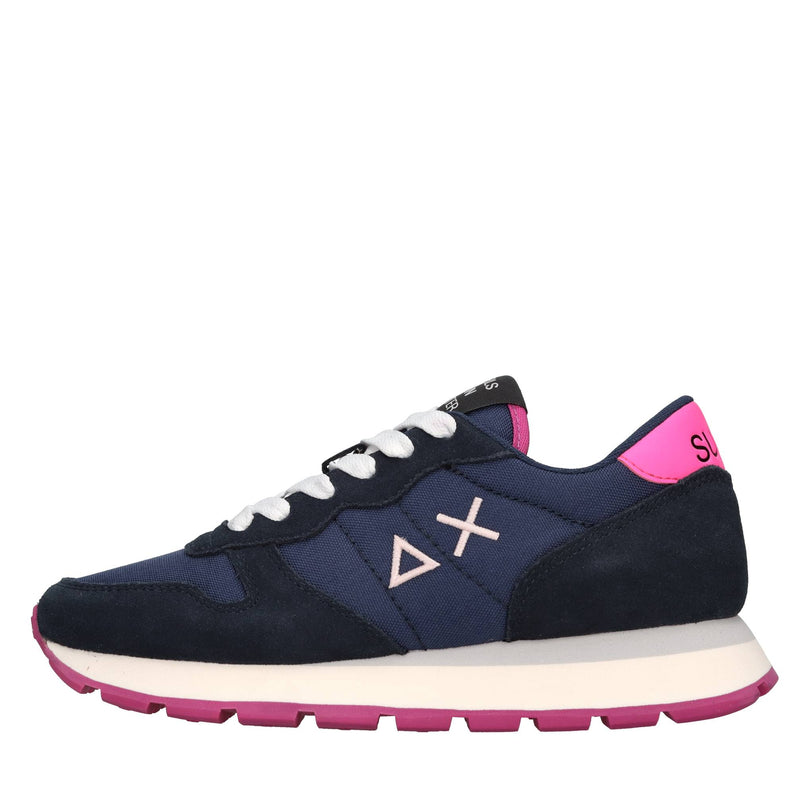 Sneakers in camoscio e tessuto 