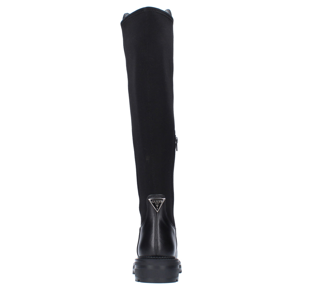 Stivali in pelle e tessuto elasticizzato 