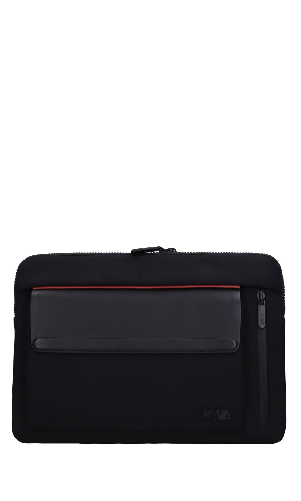 Borsa portadocumenti in tessuto con inserti in ecopelle 