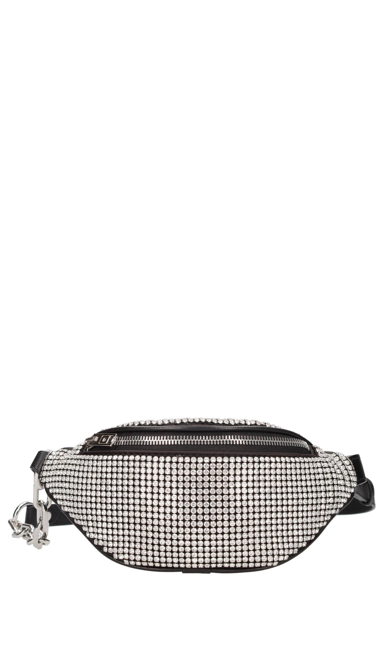Marsupio in pelle e strass 