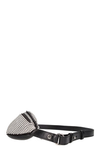 Marsupio in pelle e strass 