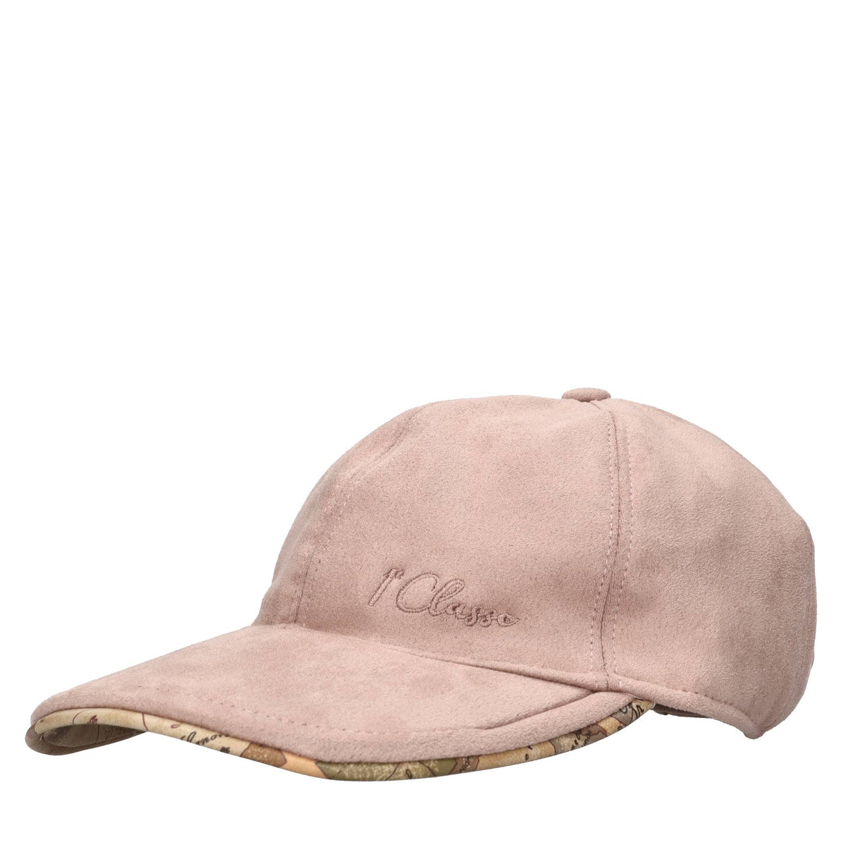 Cappello da baseball in tessuto scamosciato con logo ricamato 