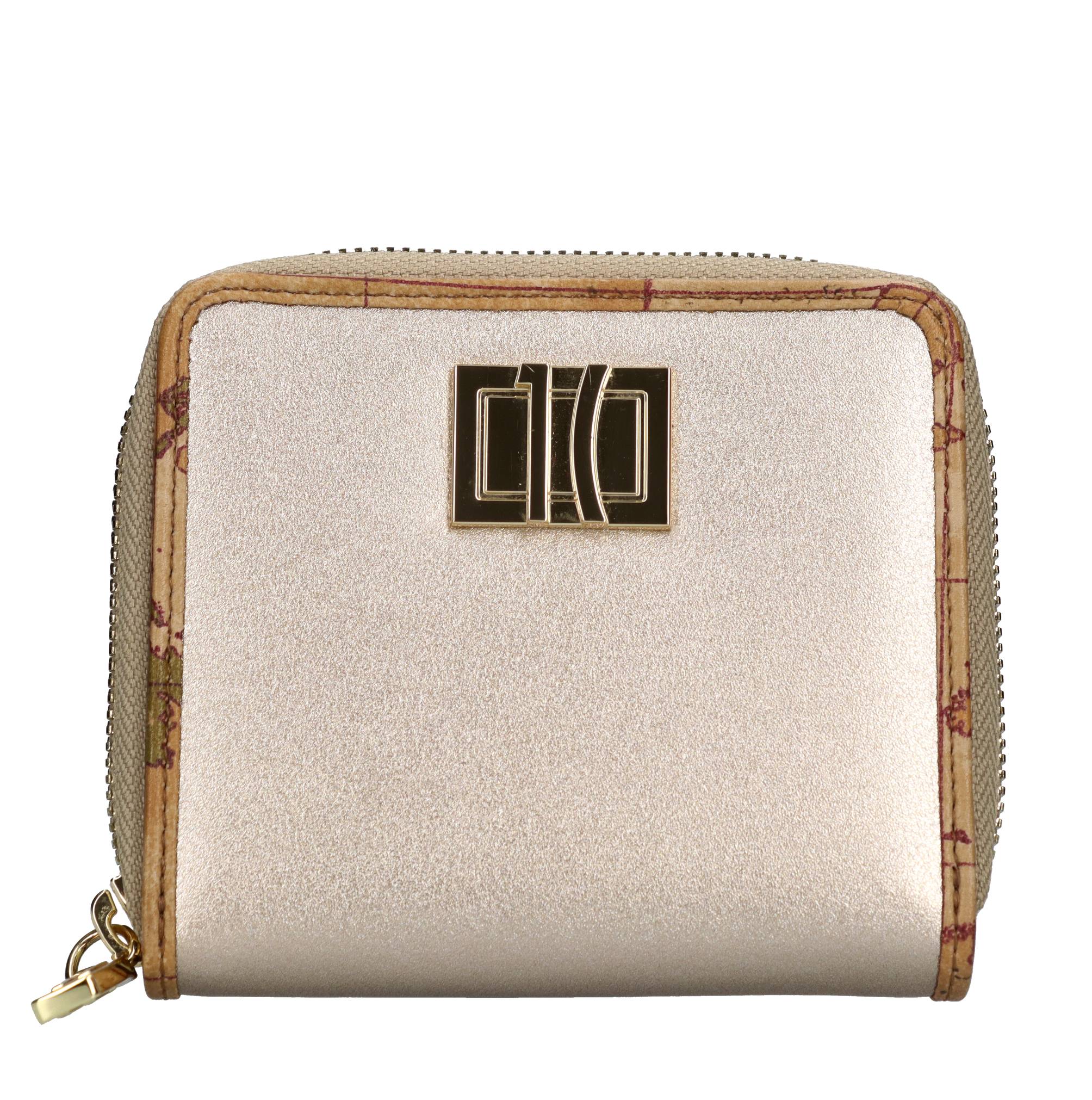 Portafoglio zip around piccolo in pelle ed ecopelle 
