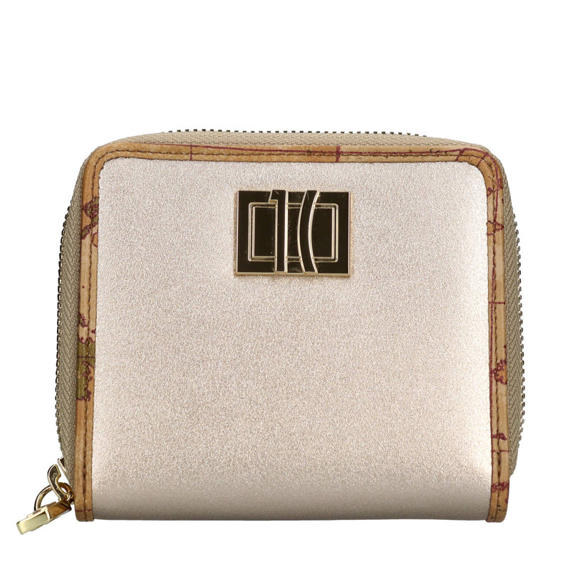 Portafoglio zip around piccolo in pelle ed ecopelle 