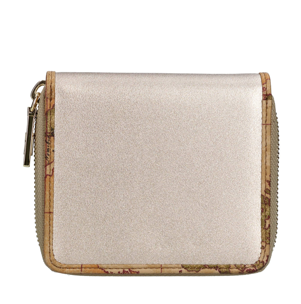 Portafoglio zip around piccolo in pelle ed ecopelle 