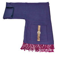 Mantella kimono con tasche ed accessorio color oro 