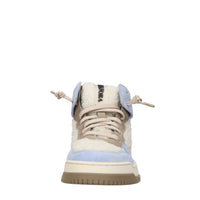 Sneakers in pelle, camoscio e pelliccia sintetica 