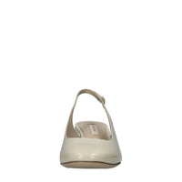 Décolletè slingback in pelle 