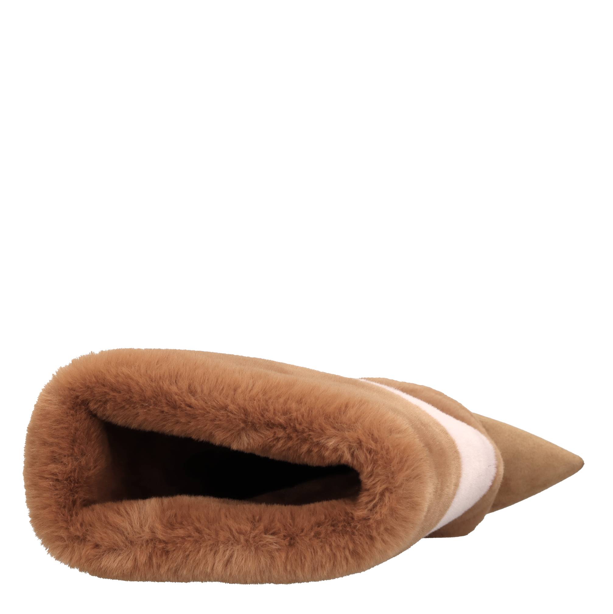 Stivali in camoscio ed ecopelliccia 