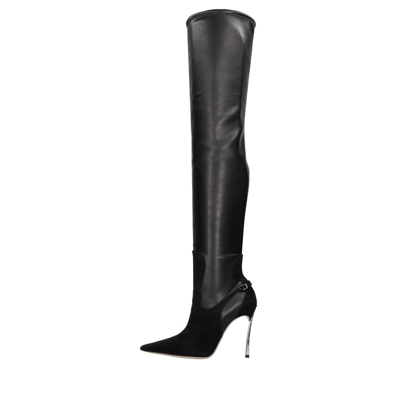 Stivali cuissard Superblade in camoscio ed ecopelle stretch 