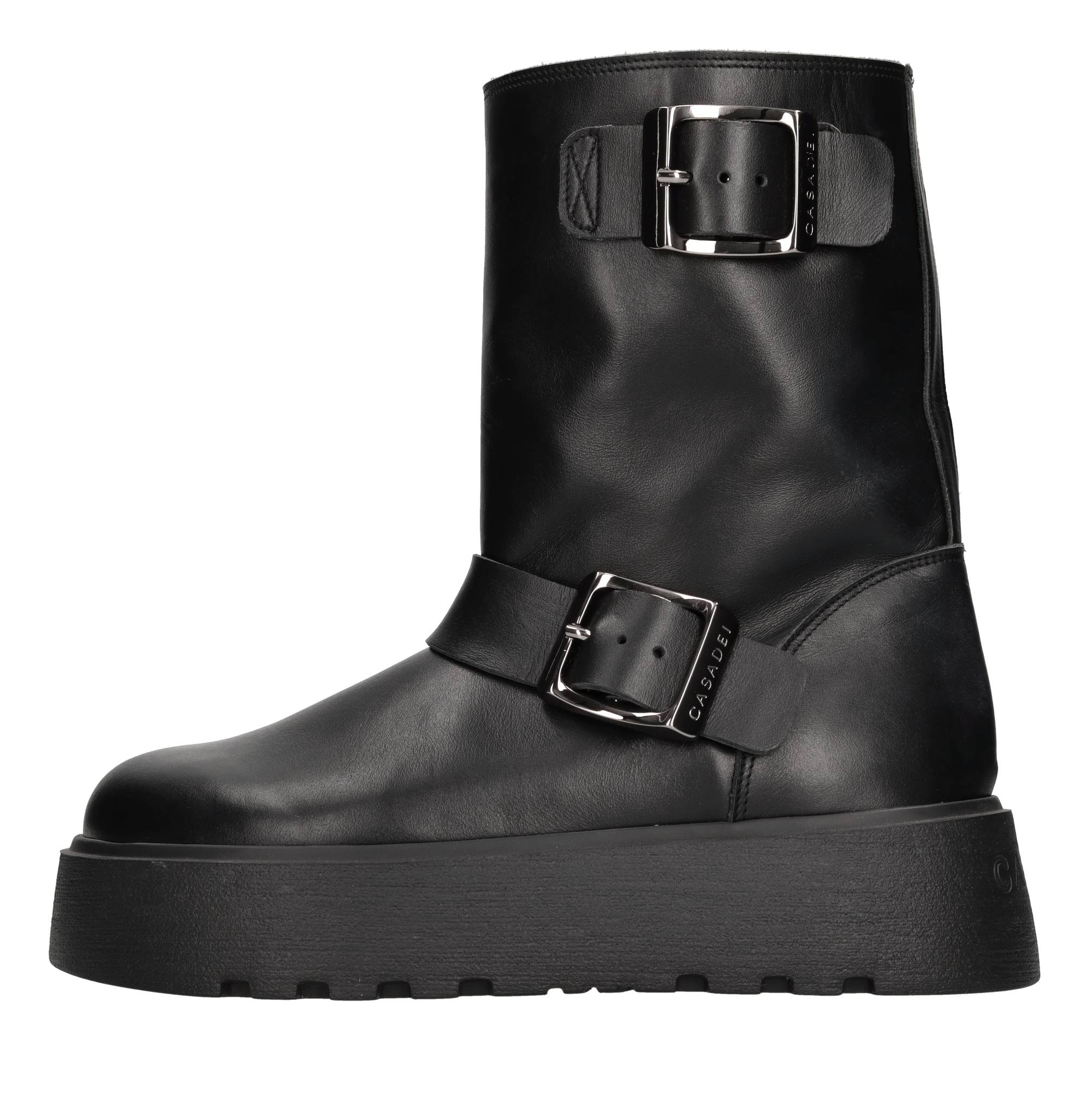 Stivaletti biker in pelle 