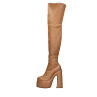 Stivali cuissard in eco-nappa stretch 