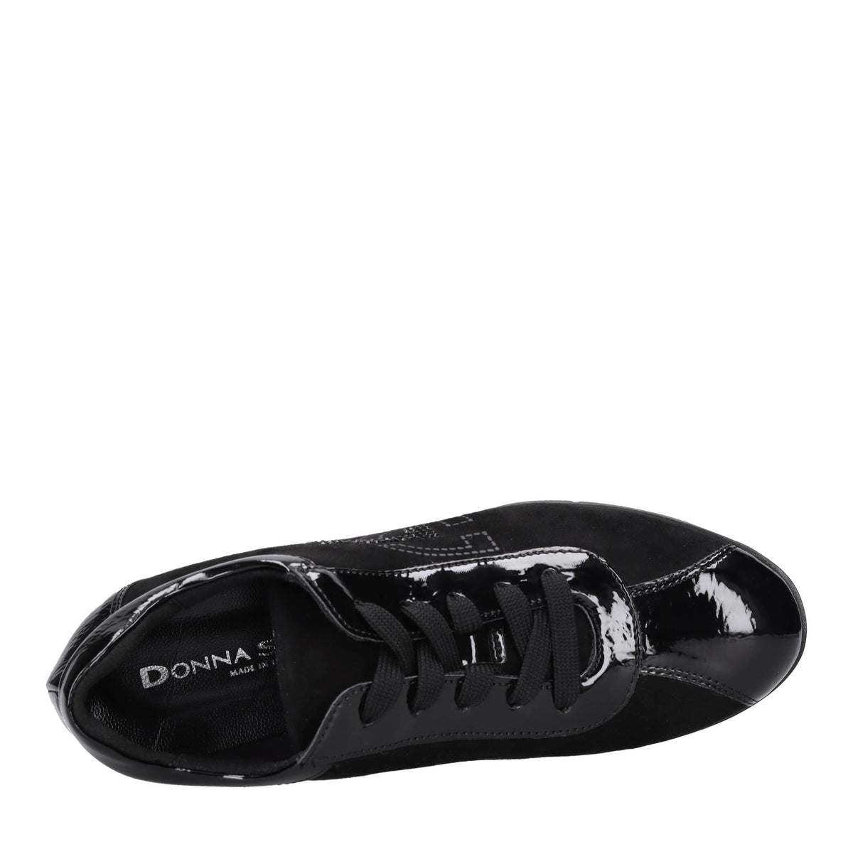 Sneakers in ecopelle e tessuto. 