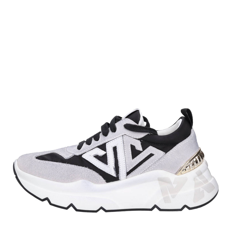 Sneakers in tessuto e camoscio 