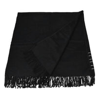 Poncho in panno con logo strass 