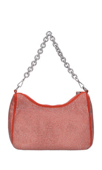 Borsa in ecopelle con strass 