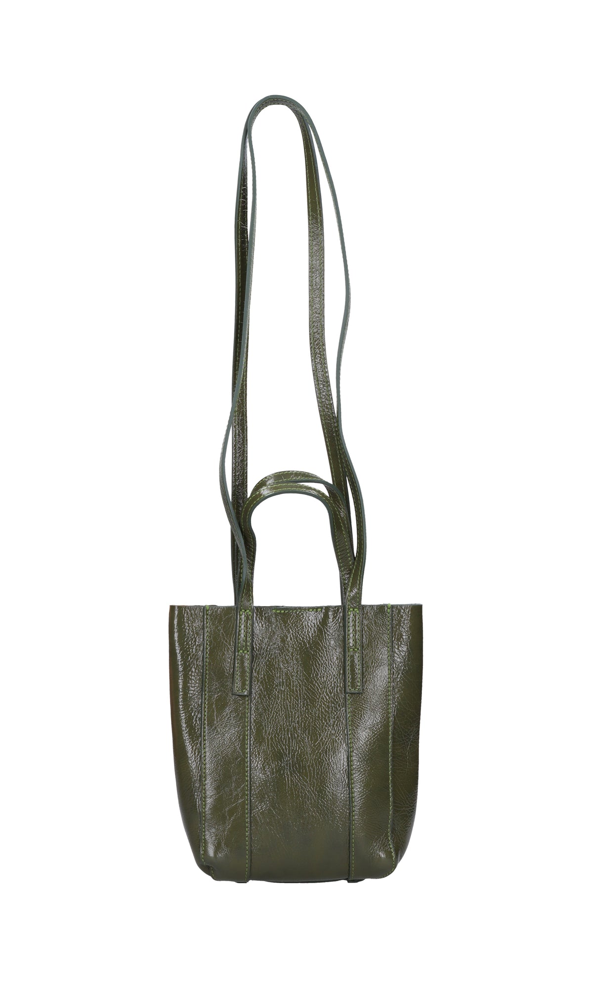 Borsa in pelle lucida 