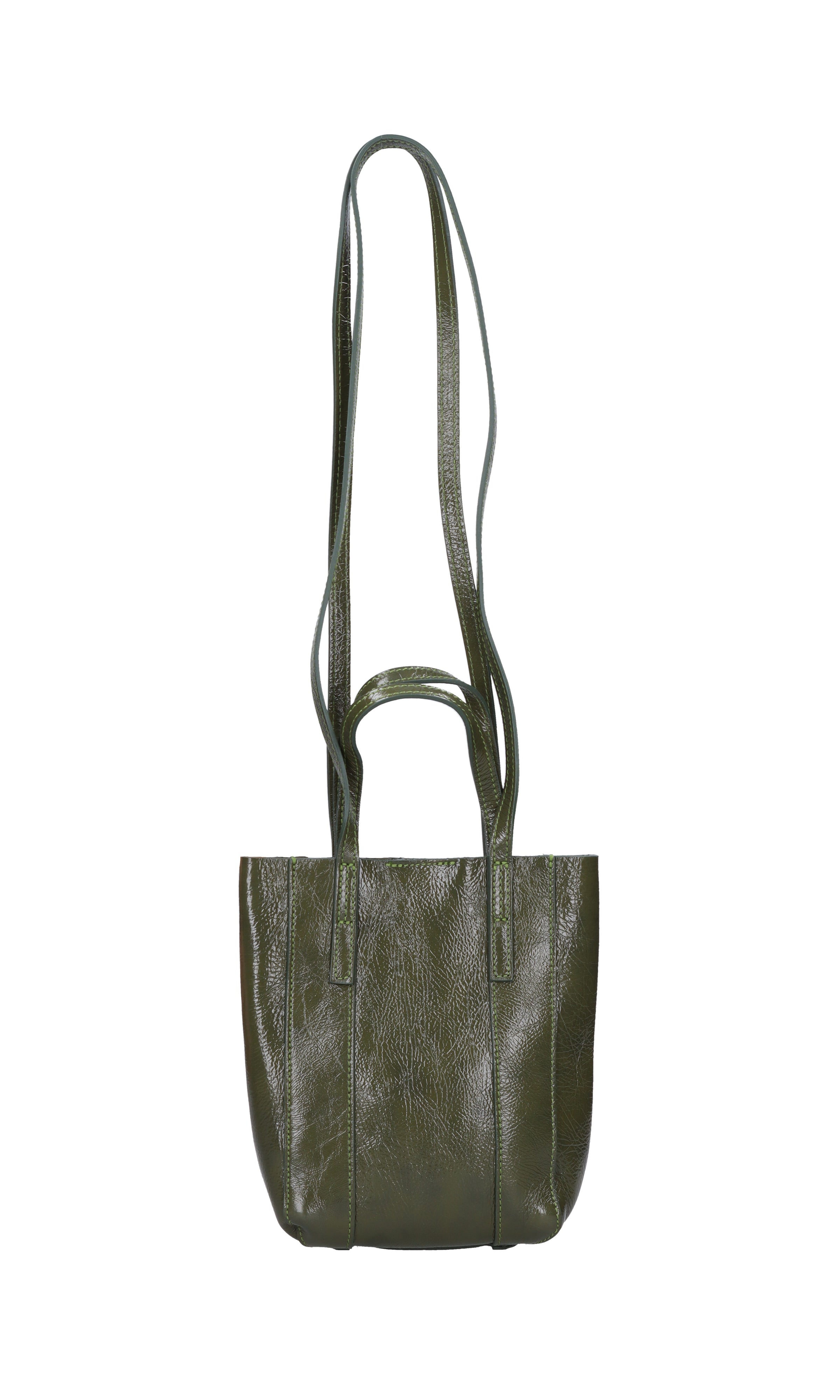 Borsa in pelle lucida 