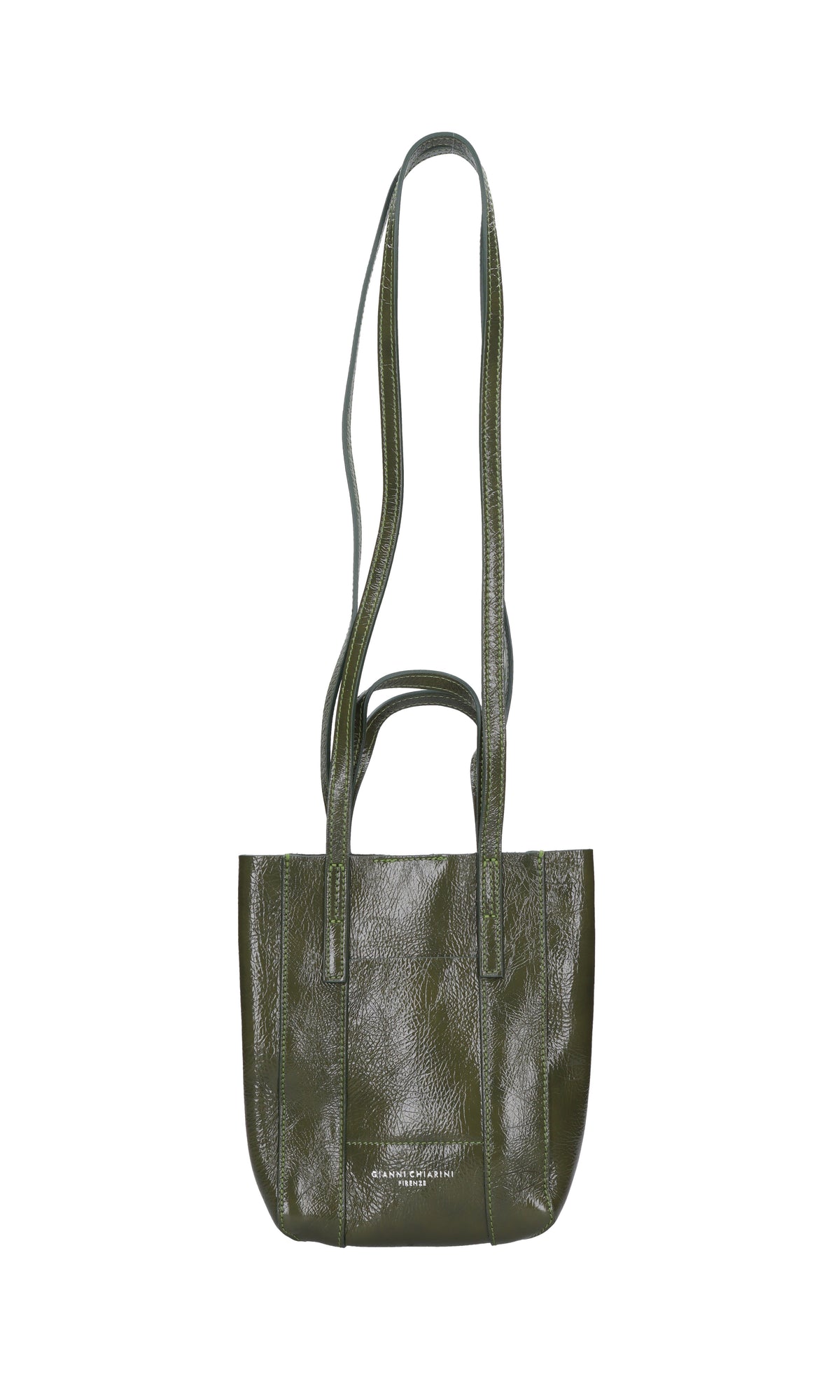 Borsa in pelle lucida 