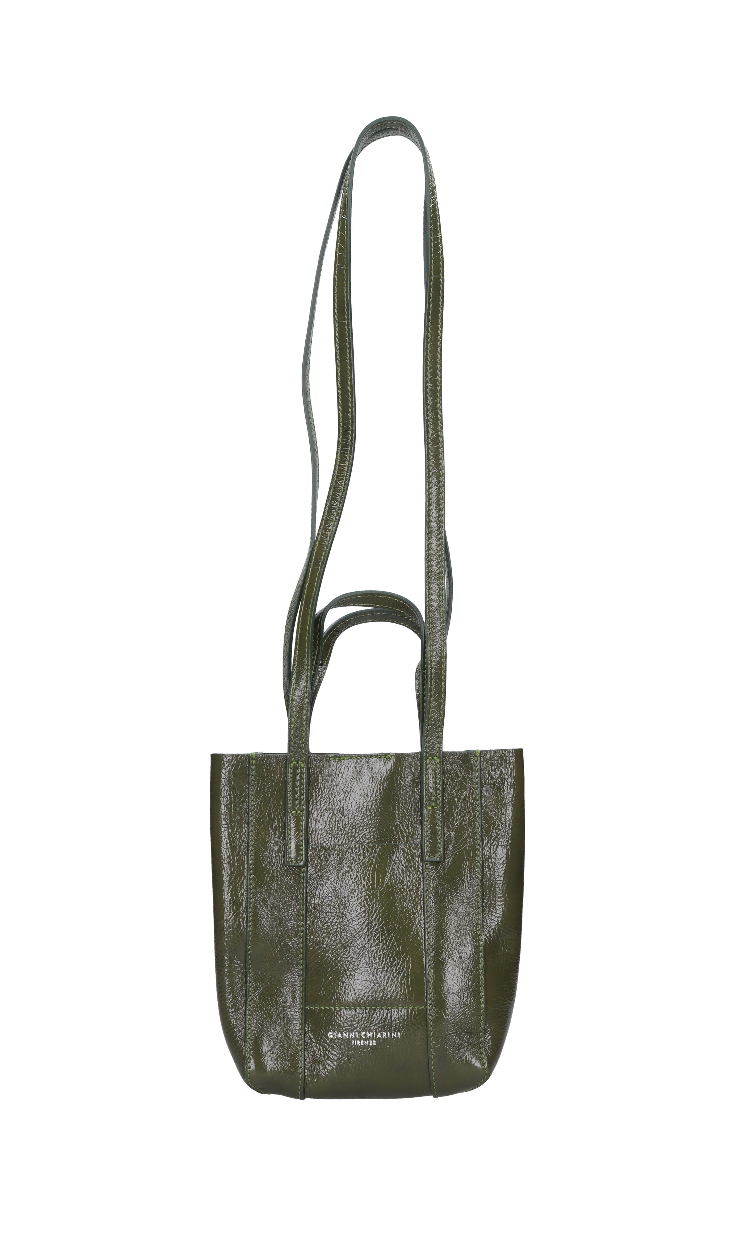 Borsa in pelle lucida 
