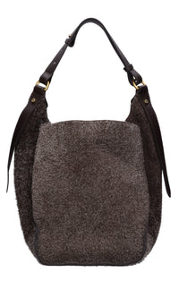 Borsa in camoscio e pelle 