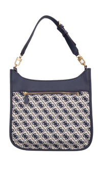 Borsa in tessuto ed ecopelle 