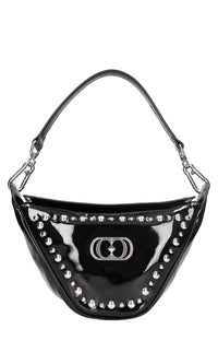 Borsa in vernice e borchie 