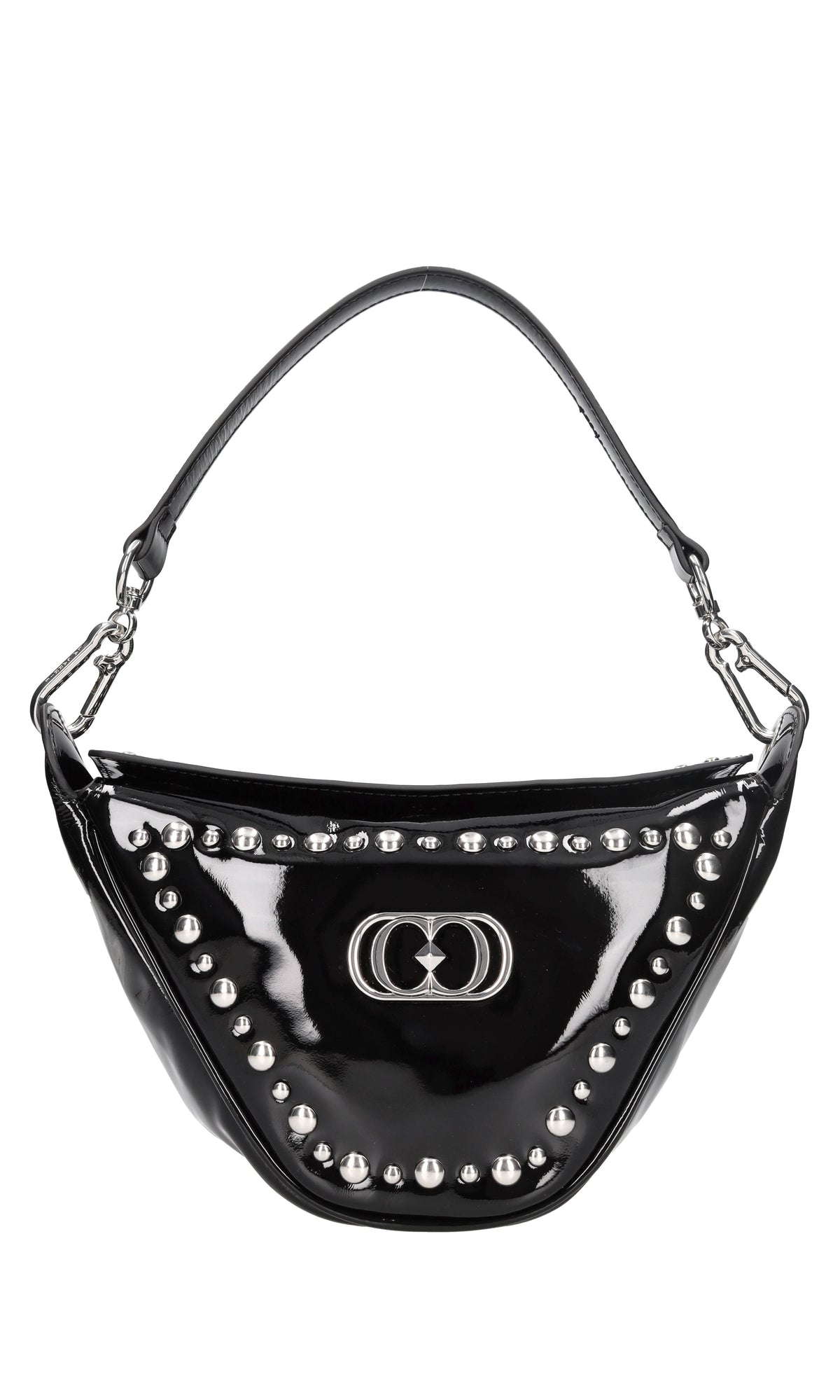 Borsa in vernice e borchie 
