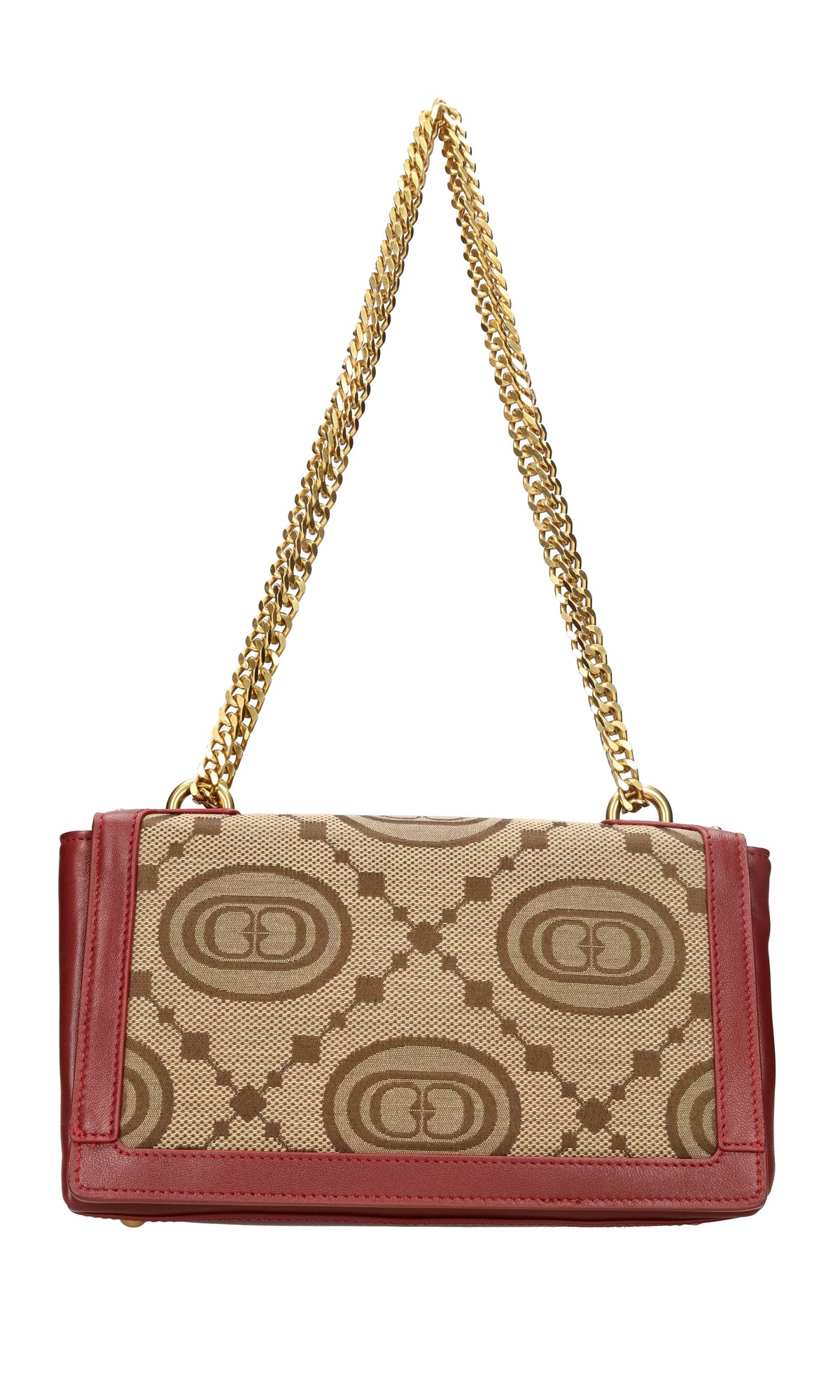 Borsa in pelle e tessuto 