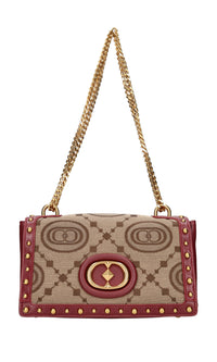Borsa in pelle e tessuto 