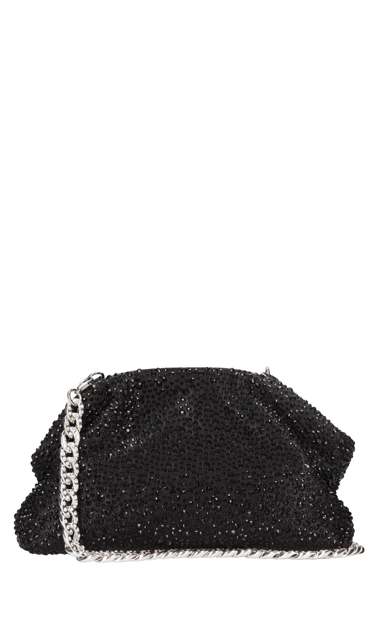 Borsa in tessuto e strass 