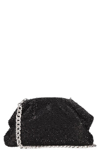 Borsa in tessuto e strass 