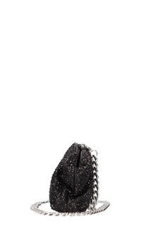Borsa in tessuto e strass 