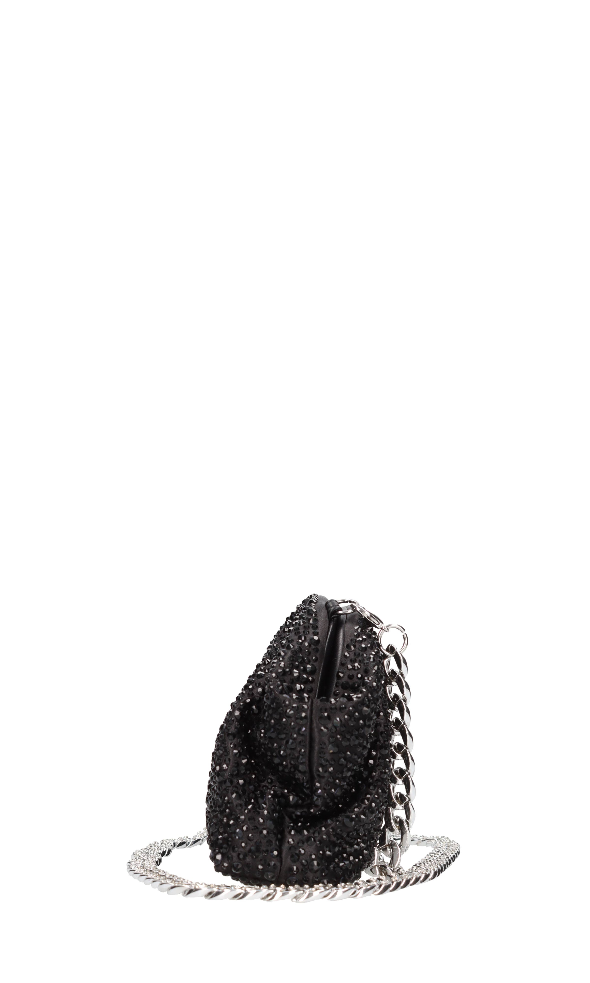 Borsa in tessuto e strass 