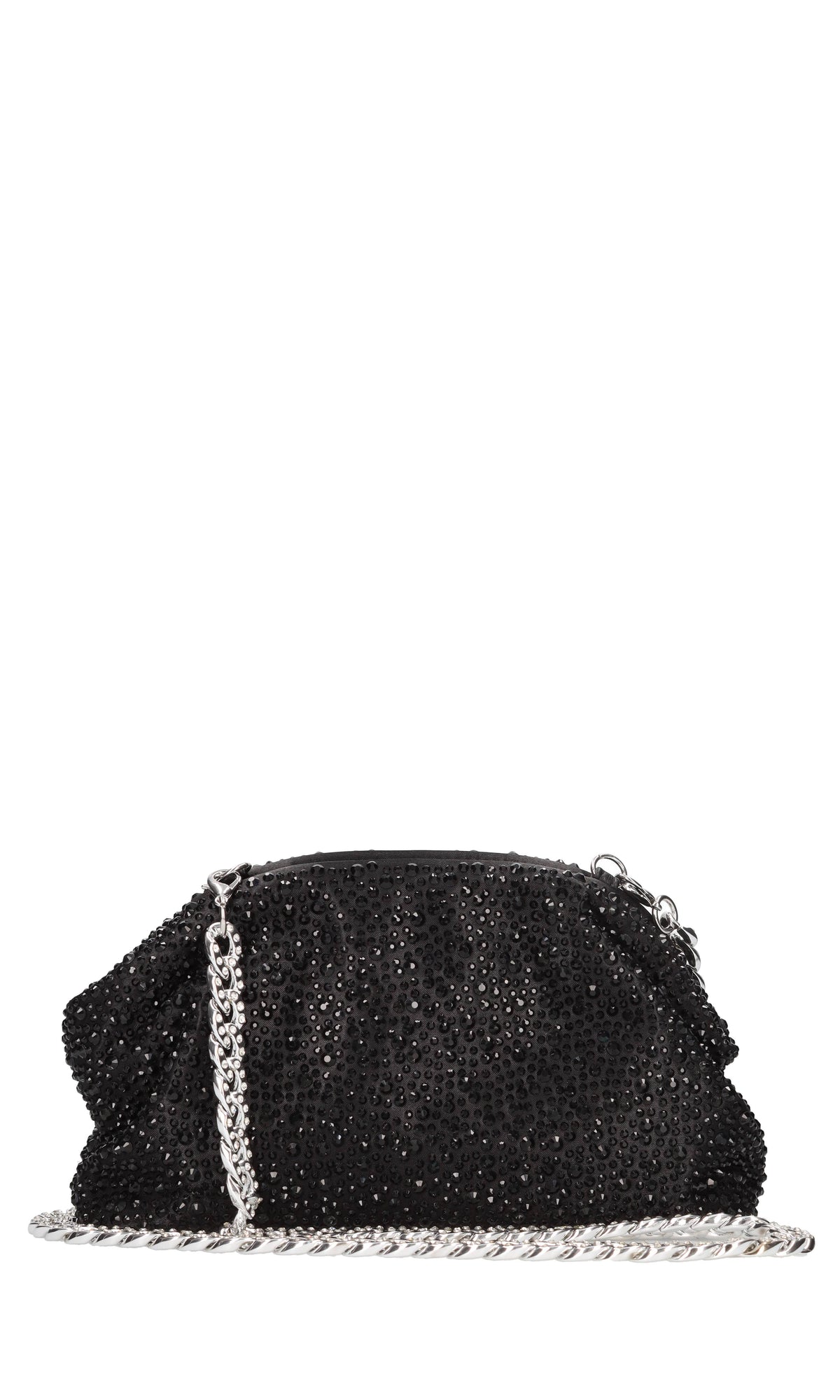Borsa in tessuto e strass 
