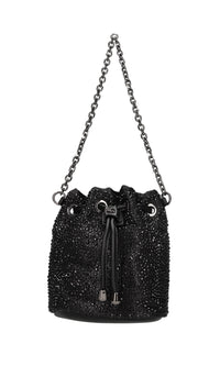 Borsa in tessuto e strass 