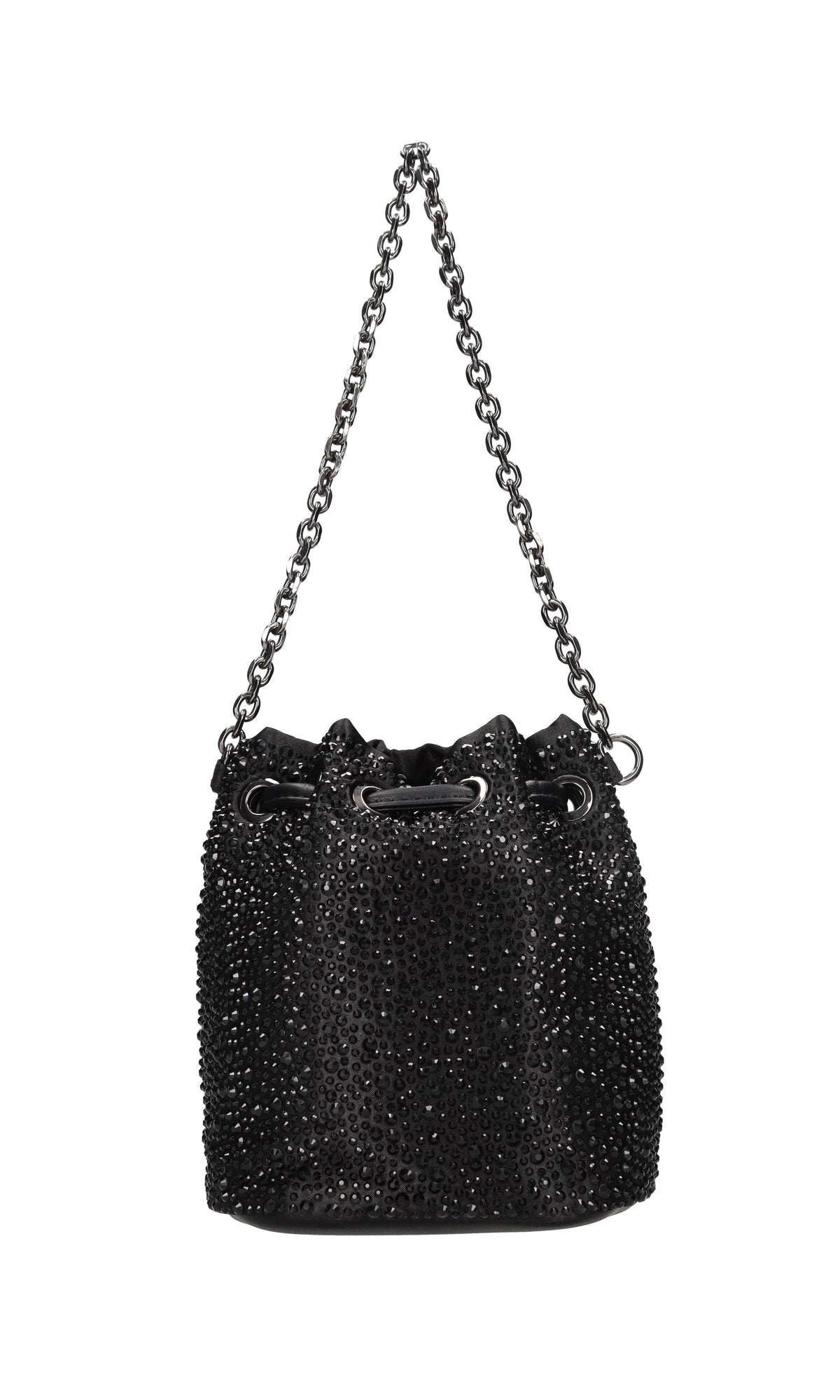 Borsa in tessuto e strass 