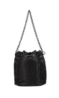 Borsa in tessuto e strass 