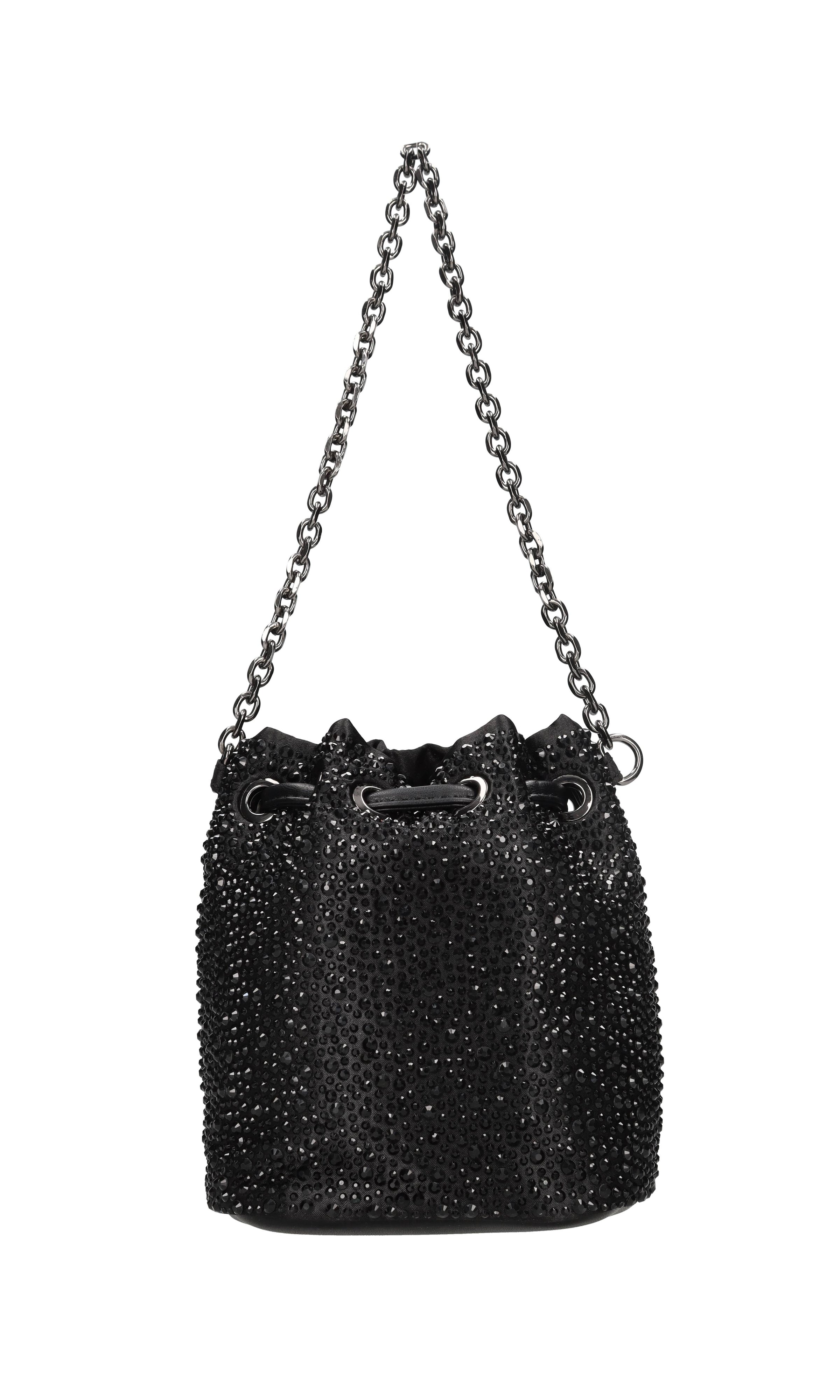 Borsa in tessuto e strass 