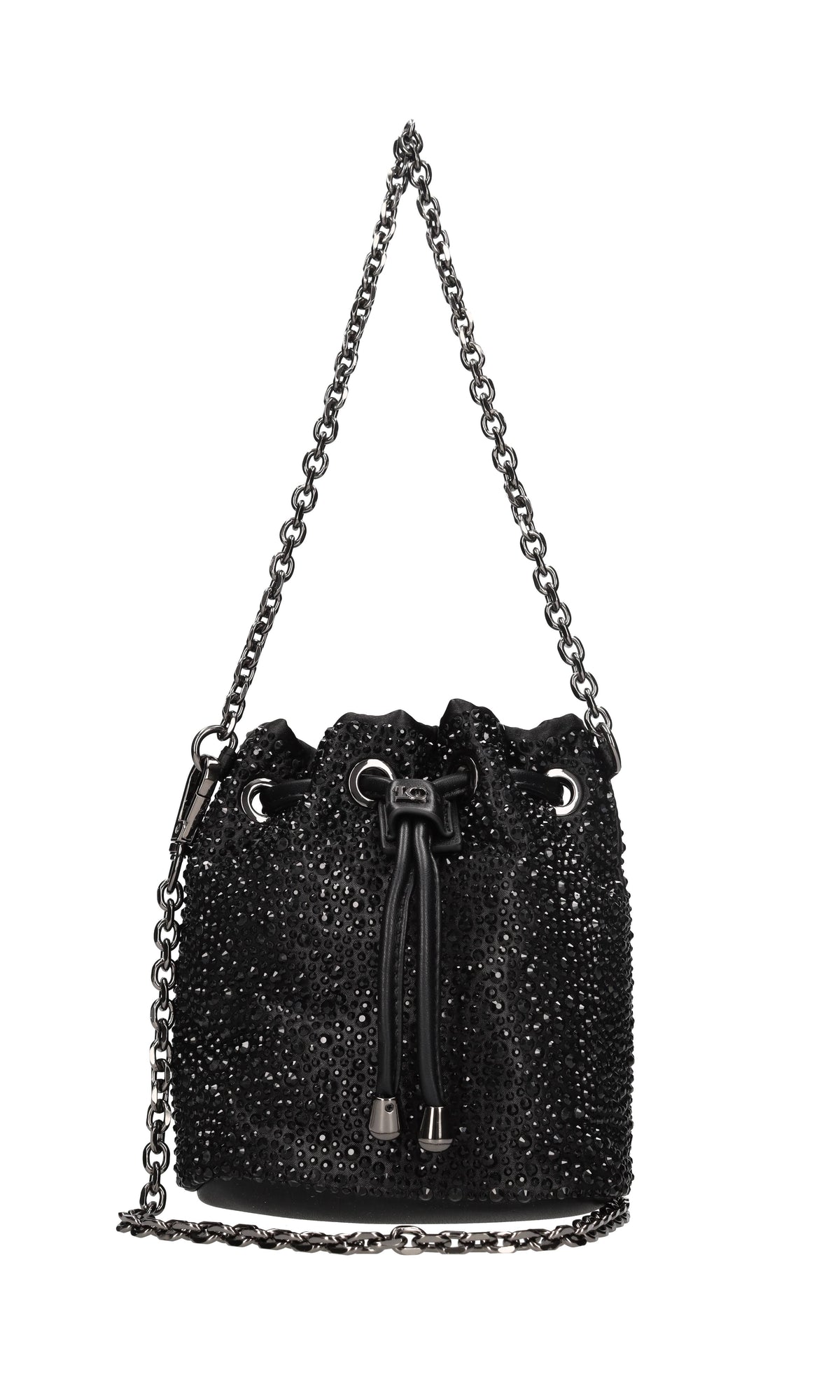 Borsa in tessuto e strass 