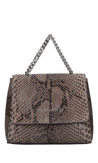 Borsa-marsupio in pelle stampa pitone 