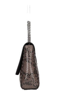 Borsa-marsupio in pelle stampa pitone 
