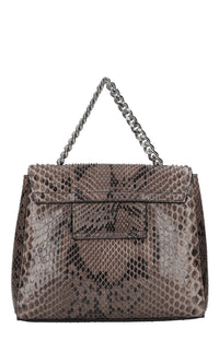 Borsa-marsupio in pelle stampa pitone 