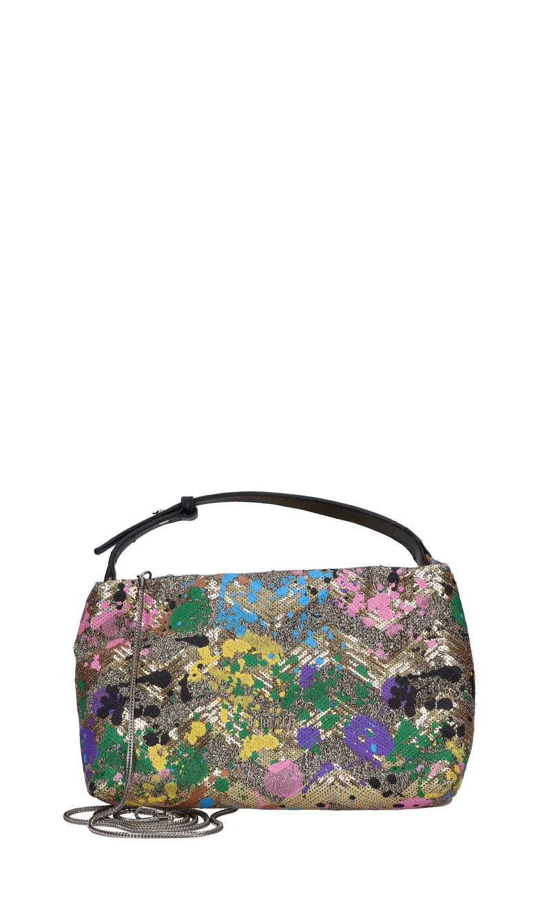 Borsa in tessuto e paillettes 