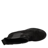 Tronchetti in camoscio ed elastico 