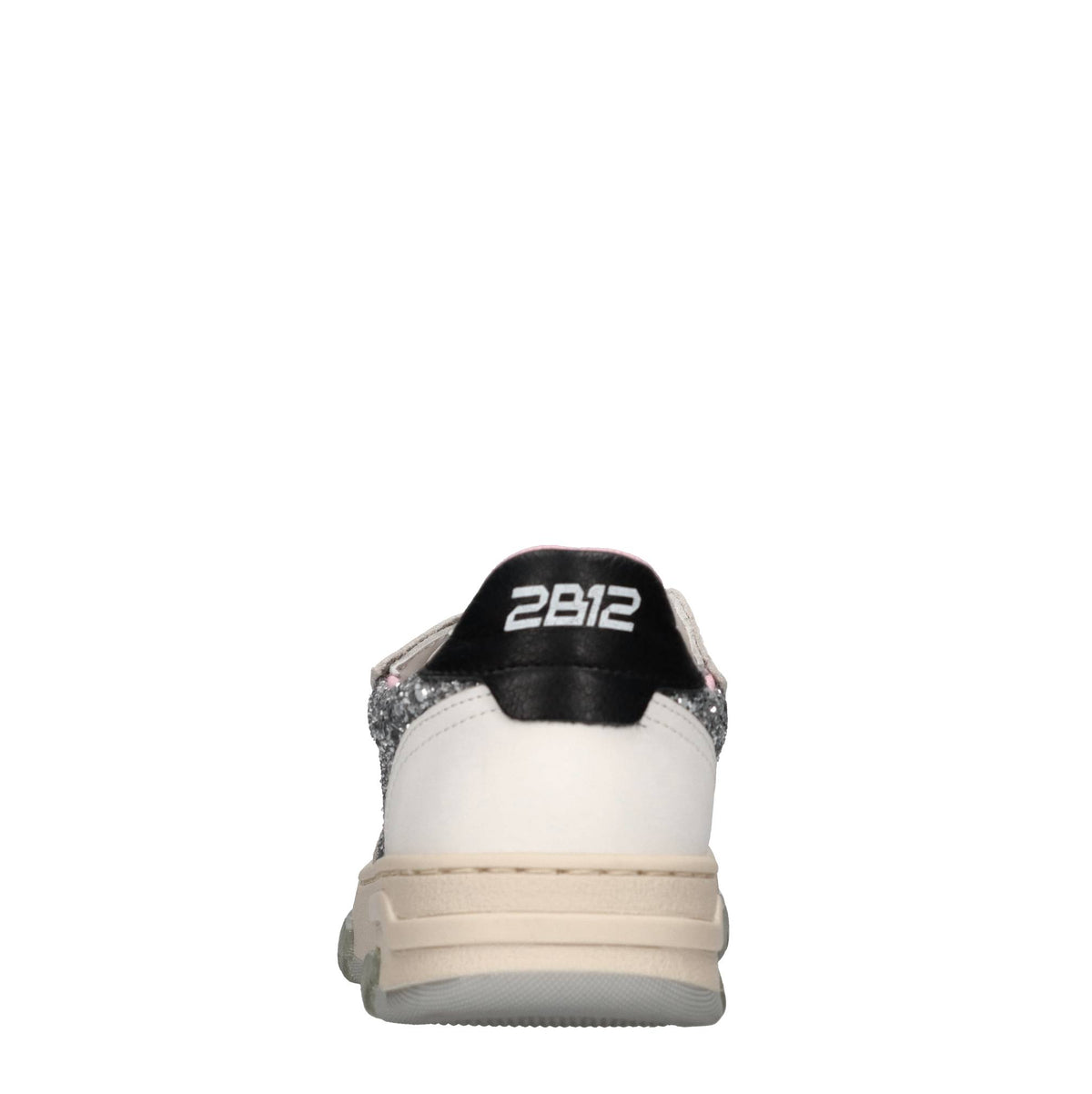 Sneakers in pelle e glitter 