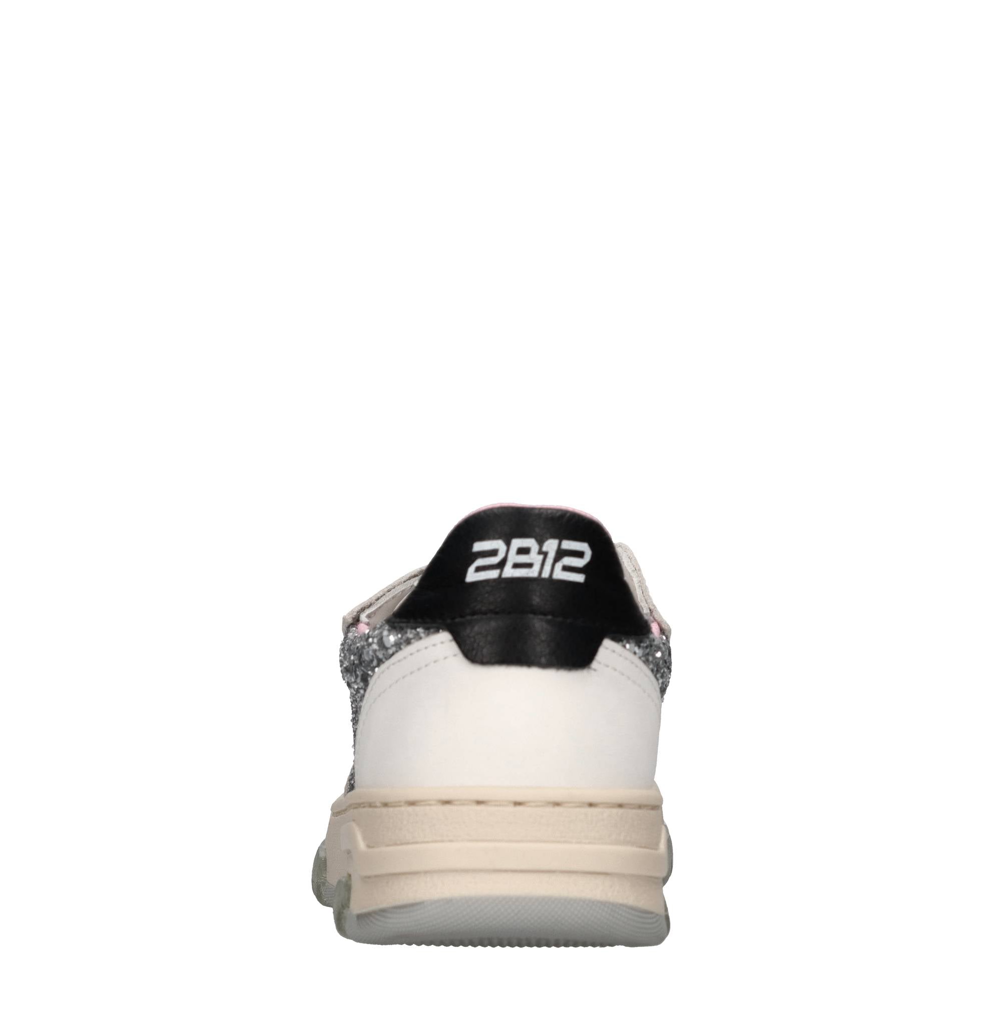 Sneakers in pelle e glitter 