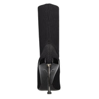 Tronchetti in tessuto elasticizzato e pelle 